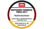 Deutscher Fairness-Preis 2017 für 1&1, BLAU Mobilfunk und ALDI TALK