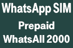 WhatsApp SIM WhatsAll 2000 Tarif
